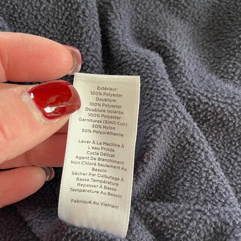 Talbots Navy Quilted Zip-Front Vest - Picture 3 of 16